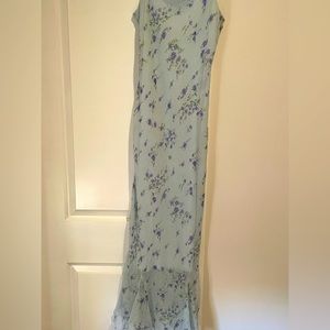Small blue strap maxi dress